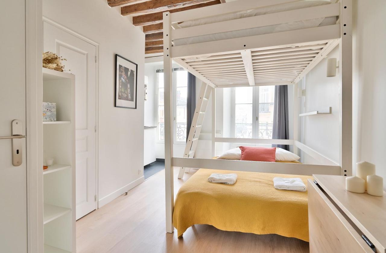 Stylish Mezzanine Studio In The Heart Of Paris 3F Exteriör bild